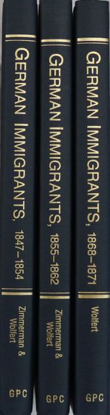 German Immigrants, lists of passengers bound from Brenmen to New York, 1847-1862 & 1868-1871. (Volume 1, 2 & 4)