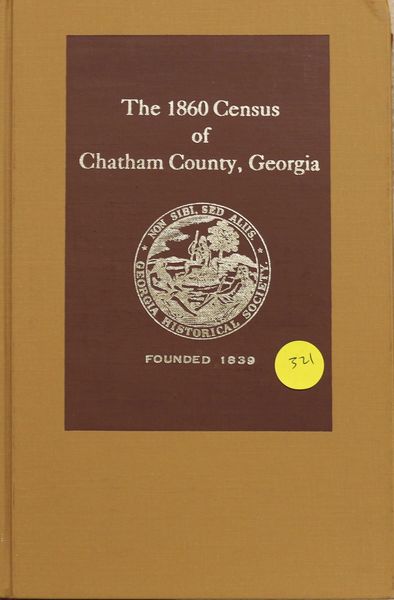 1860 Census of Chatham County, Georgia