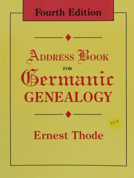 Address Book for Germanic Genealogy