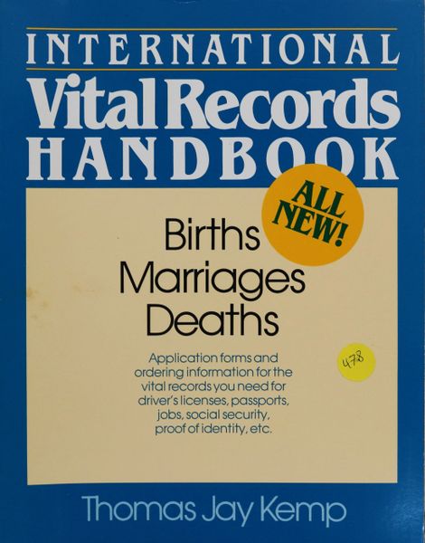 International Vital Records Handbook: Births, Marriages, Deaths