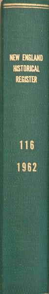 New England Historical & Genealogical Register, Vol. 116 (Year 1969- 4 issues)