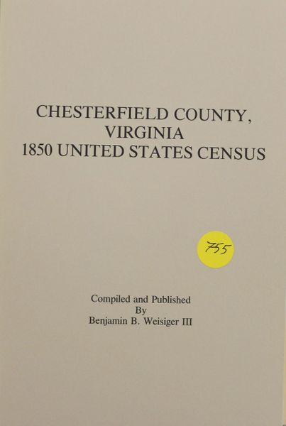 1850 Census of Chesterfield County, Virginia