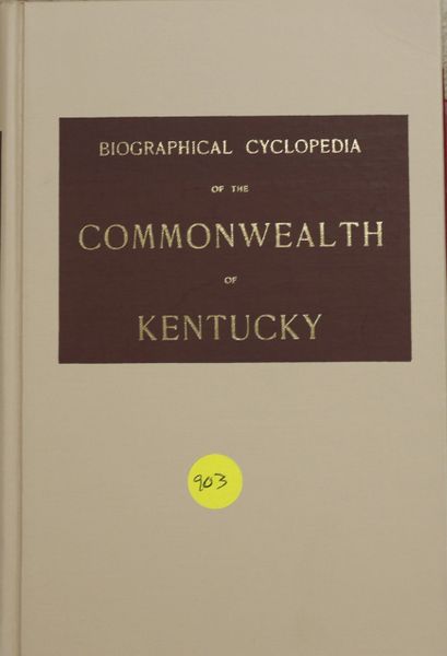 Biographical Cyclopedia of the Commonwealth of Kentucky (Hard Cover)