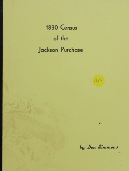 1830 Census of the Jackson Purchase