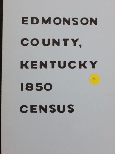 1850 Census of Edmondson County, kentucky