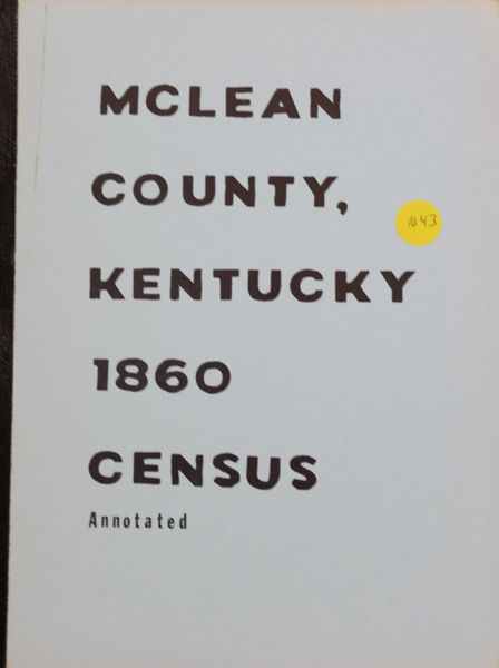 1860 Census of McLean County, Kentucky