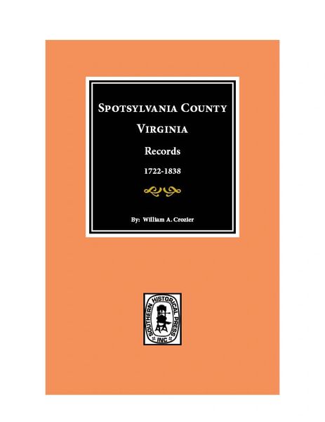 Spotsylvania County, Virginia Records.