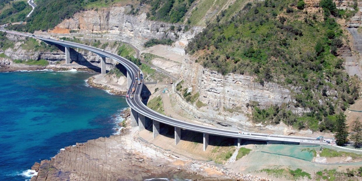 Sea Cliff Bridge was cathodically protected by Savcor during the construction, cathodic prevention