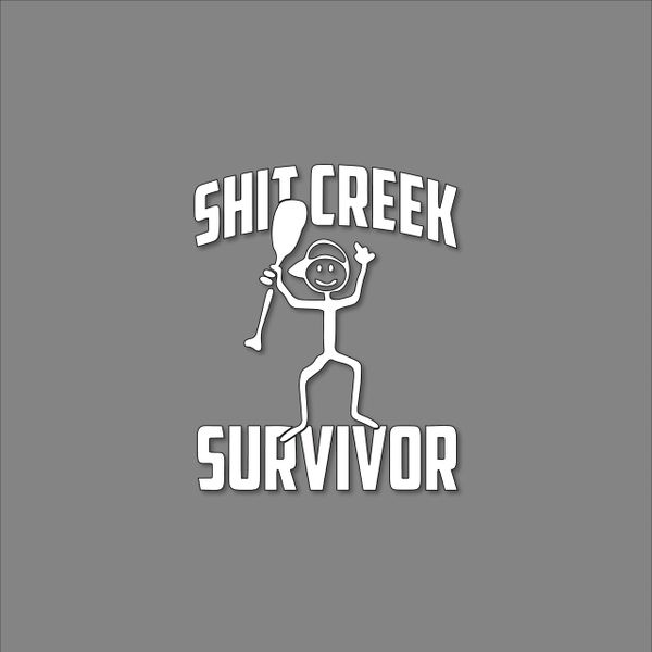 Creek Survivor Funny Vinyl Sticker Decal