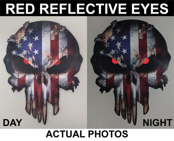 USA Flag Skull 3M Vinyl Decal Sticker Truck Decal