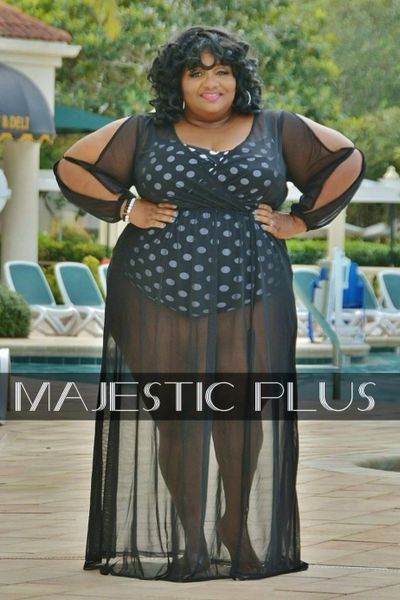 Black Mesh Cover Up With Split Open Sleeves