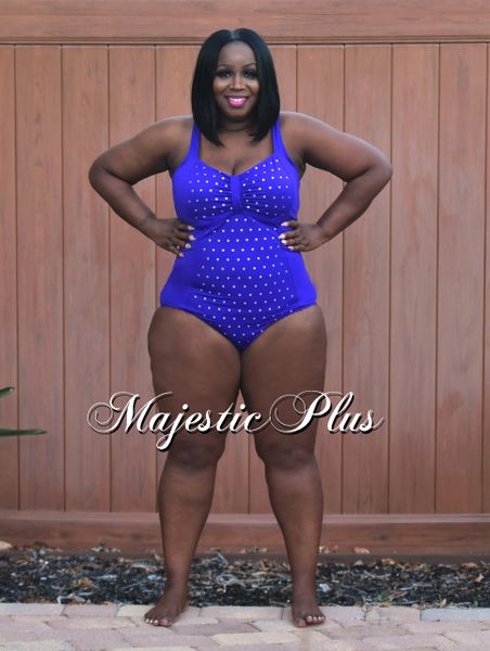 Purple One Piece Swimsuit with SIlver Studs