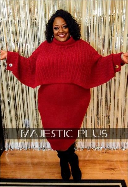 Wine red outlet sweater dress