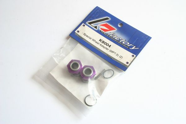 K-Factory Purple Aluminium Special Wheel Adapters For Kyosho MP7.5 - K8004 P Kfactory