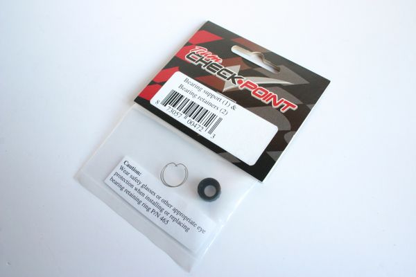 Team Checkpoint Bearing Support (1) & Bearing Retainers (2) For Checkpoint Brushed Motor - 4723
