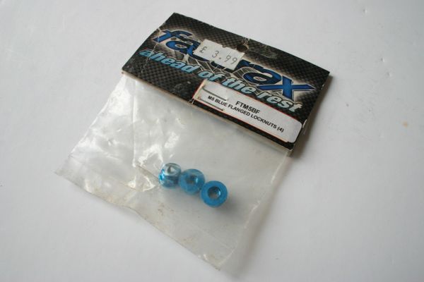 Fastrax M5 Blue Nyloc Flanged Wheel Nuts - FTM5BF (Incomplete)