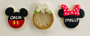 Bridal shower cookies for Disney fans!         (7 inches)