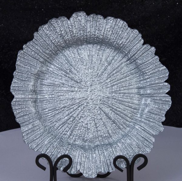 Reef Collection Silver Charger Plate