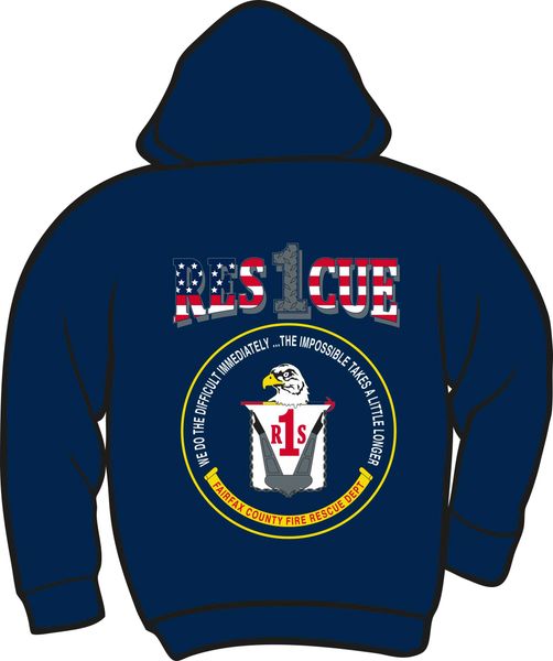 FS401 Rescue 1 Heavyweight Zipper Hoodie