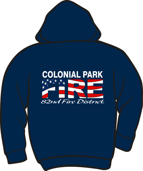 Colonial Park Flag Lightweight Zipper Hoodie