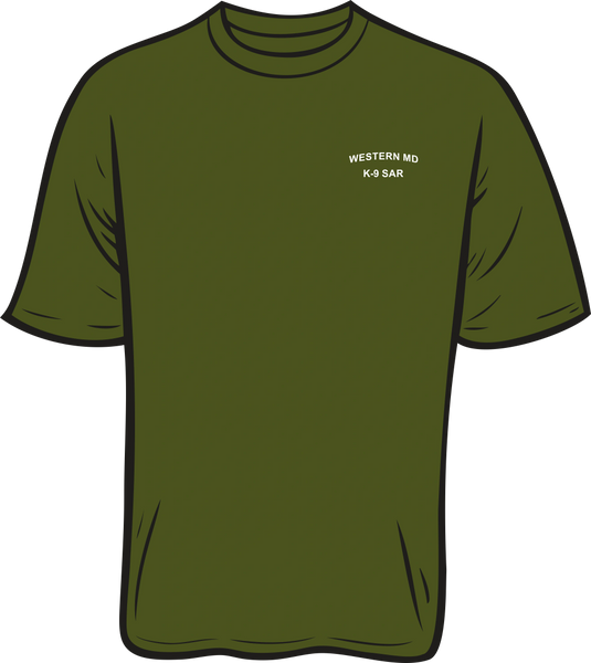 Western MD K9 Plain Print T-Shirt