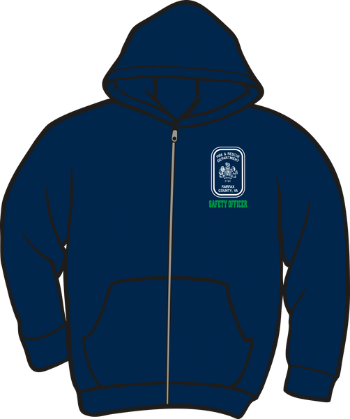 Fairfax County Safety Officer Lightweight Zipper Hoodie