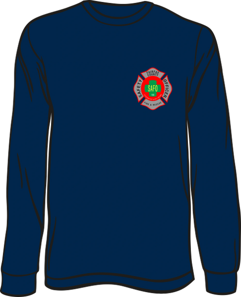 ON DUTY- Hancock Fire Department Long Sleeve T-Shirt (Blue Logo w/back –  Muckles Ink