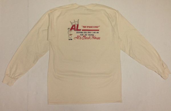 Al's Steakhouse - Steak King by Donnie Strother long-sleeve T-shirt - click for shirt colors
