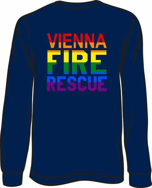 Vienna Volunteer Fire Department Long-Sleeve Pride T-Shirt