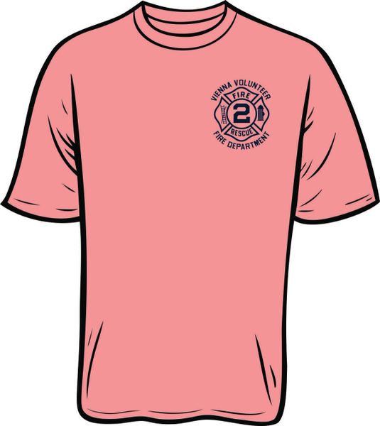 Vienna Volunteer Fire Department Breast Cancer T-Shirt
