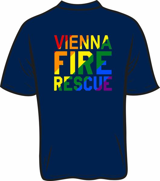 Vienna Volunteer Fire Department Diagonal Pride T-Shirt