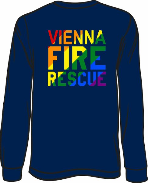 Vienna Volunteer Fire Department Long-Sleeve Diagonal Pride T-Shirt