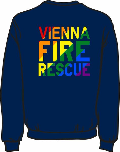 Vienna Volunteer Fire Department Diagonal Pride Sweatshirt