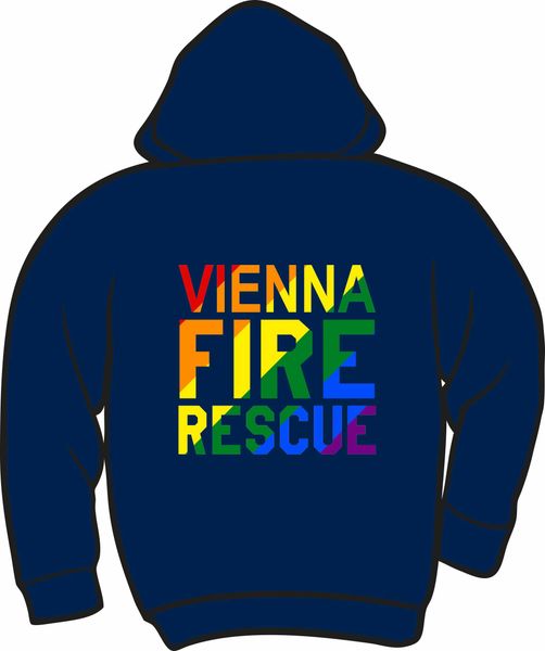 Vienna Volunteer Fire Department Diagonal Pride Heavyweight Hoodie