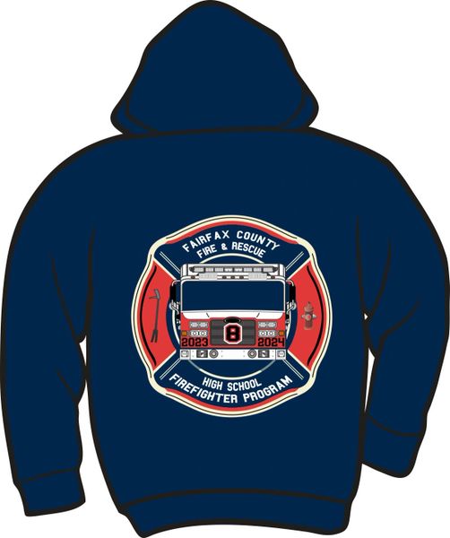 Fairfax High School Firefighters Lightweight Zip Hoodie