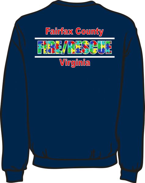 Fairfax County Fire & Rescue Autism Lightweight Sweatshirt