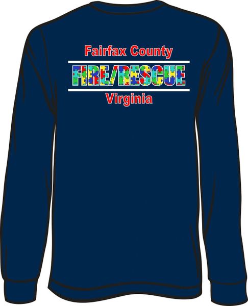 Fairfax County Fire & Rescue Autism Long-Sleeve T-Shirt