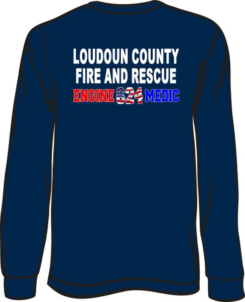 Loudoun County 624 Flag Long-Sleeve T-Shirt