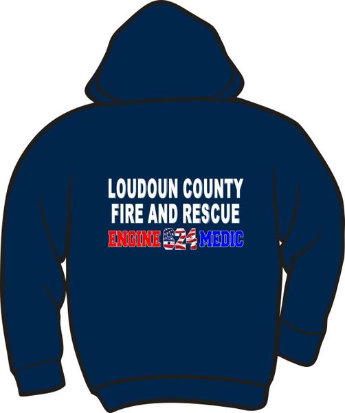 Loudoun County624 Flag Lightweight Zipper Hoodie