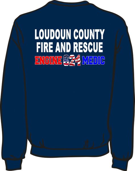 Loudoun County 624 Flag Lightweight Sweatshirt