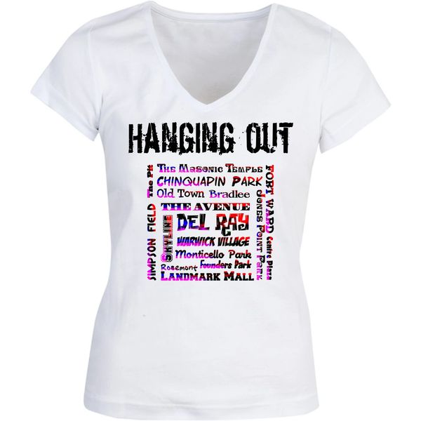 Hanging Out V-neck T-shirt