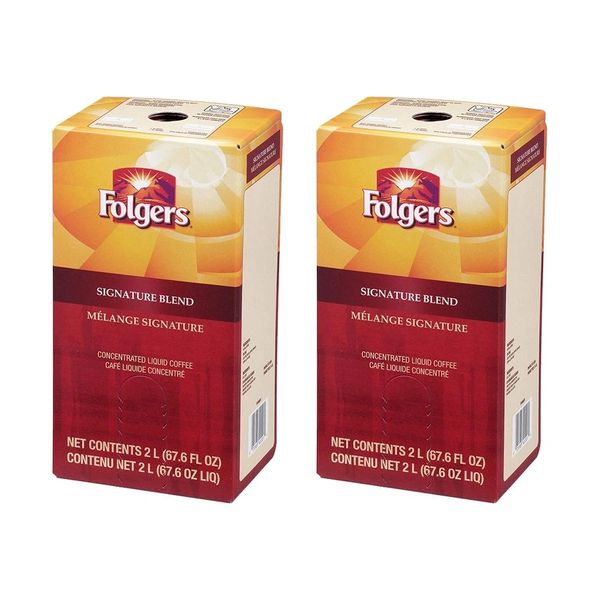 Folgers 2 Liter Signature Blend Liquid Coffee Concentrate (Two Boxes)