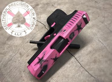 Custom Cerakoted KAHR pistol. 