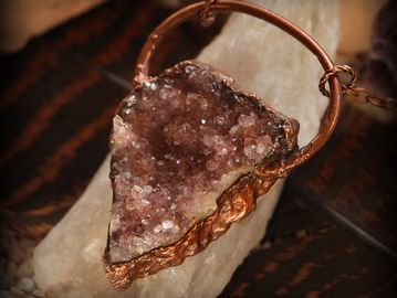 spirit quartz electroformed necklace