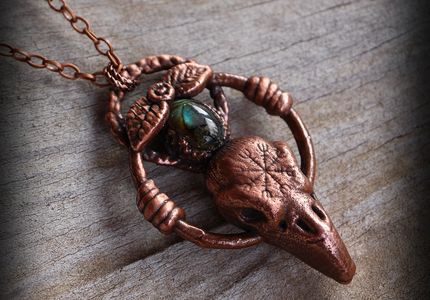 copper electroformed necklace