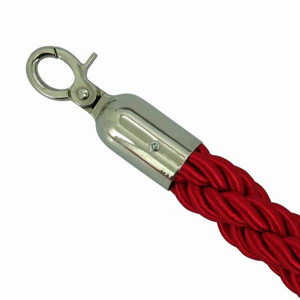 BARRIER ROPE -RED/CHROME 1.5M