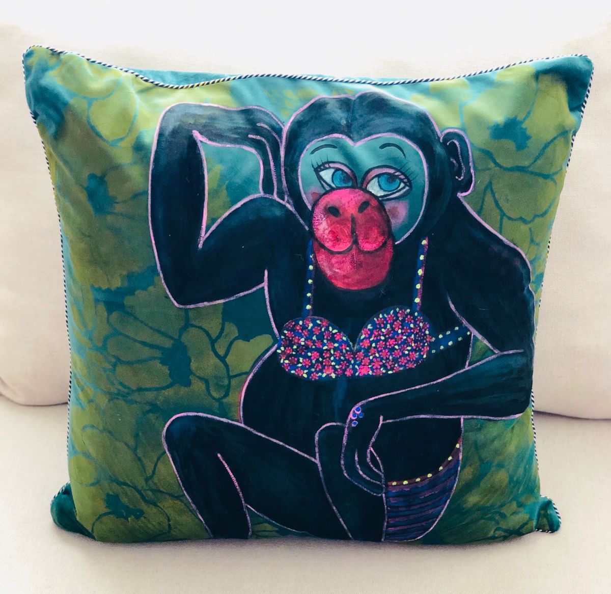 Monkey with pink bikini