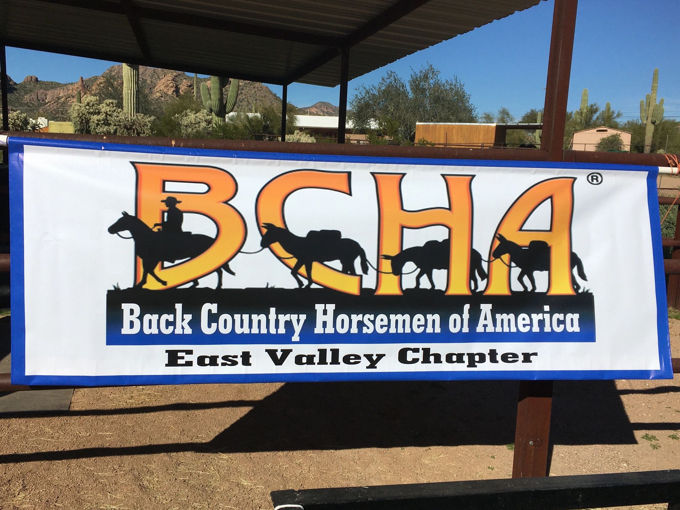 Banner for Buck Country Horsemen of America, East Valley Chapter.