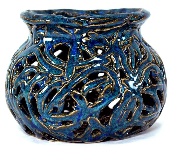 BP386 Tall 5"H Round Pot Clay Puzzling Mold