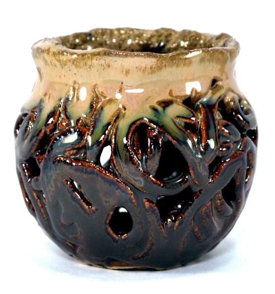 BP385 Small 4"H Round Pot Clay Puzzling Mold